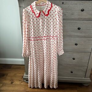 NWT Boden collared dot dress sz 8